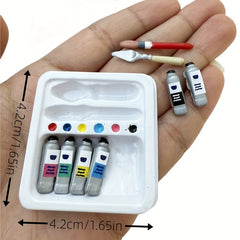 Mini Watercolor Pen Box Model for Dollhouse - DIY Toy House Accessories