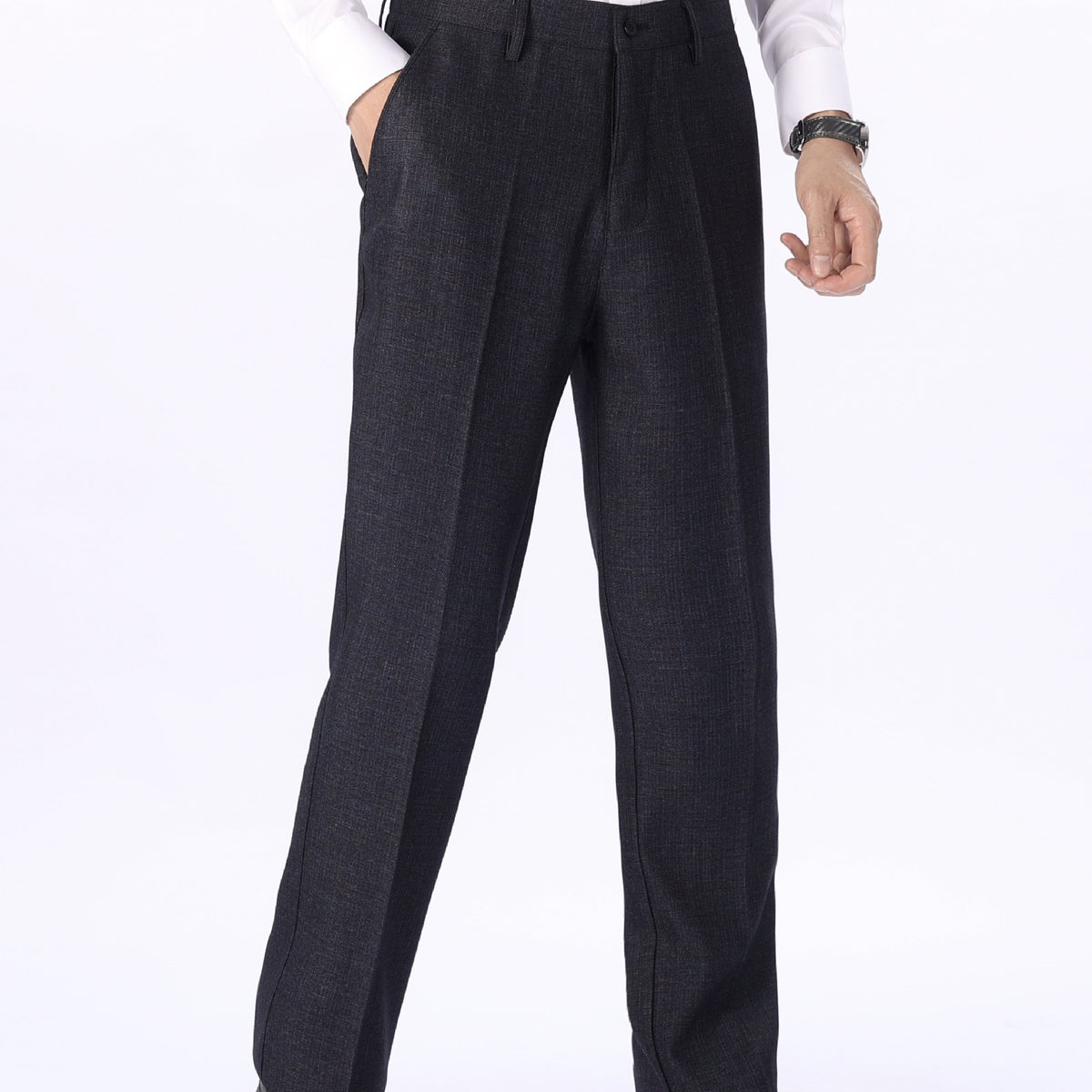 Men's Formal Solid Straight Leg Dress Pants For Business