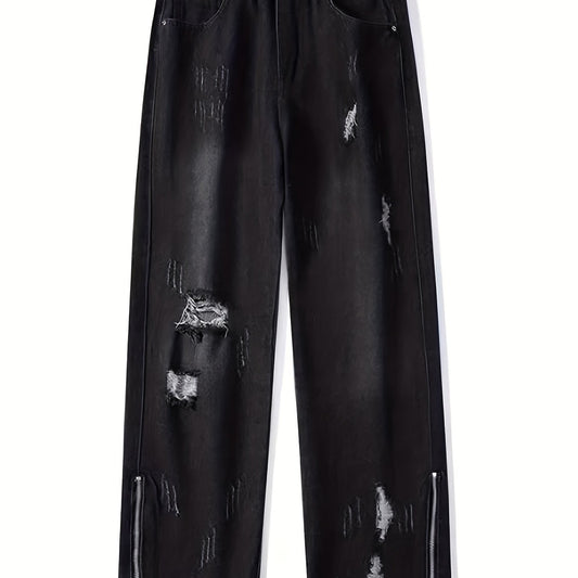 Slim Fit Jeans Men Casual Straight Leg Denim Pants Spring Summer