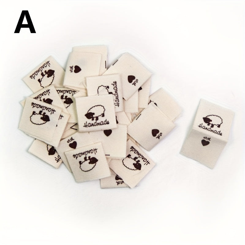 50pcs Clothing Collar Label Sheep Flower Wreath Scissors Pins Buttons