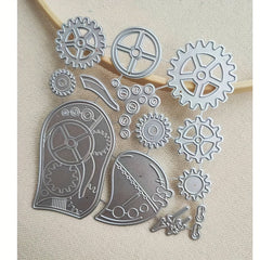 Steampunk Gear Heart Die Cuts for Card Making Scrapbooking DIY Crafts