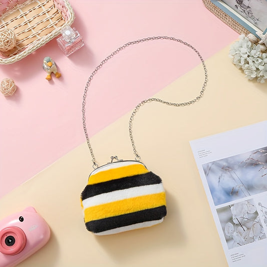 Plush Chain Crossbody Bag Children's Shoulder Bag Coin Purse