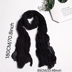 Vintage Crinkle Scarf Distressed Tie Dye Warm Shawls Neckerchief