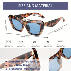 VIVIENFANG Retro Polarized Cat Eye Sunglasses UV Protection 70s Shades