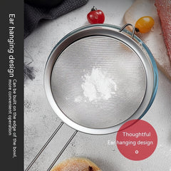 Stainless Steel Flour Sieve Colander Strainer Spoon