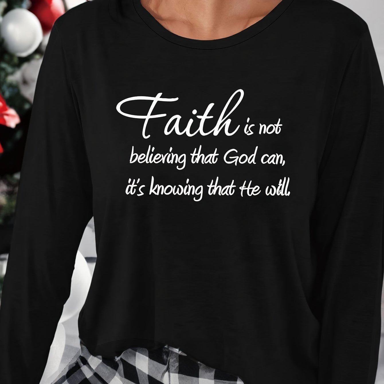 Crew Neck Lounge Top Long Sleeve Women's Lounge Sleepwear