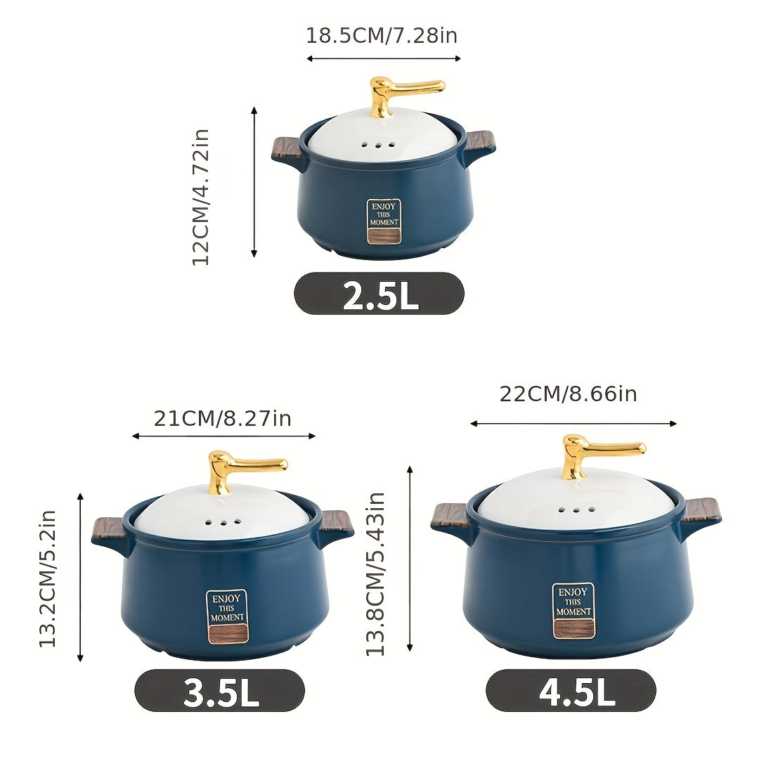 Ceramic Casserole Stew Pan Cooking Pot Kitchen Supplies