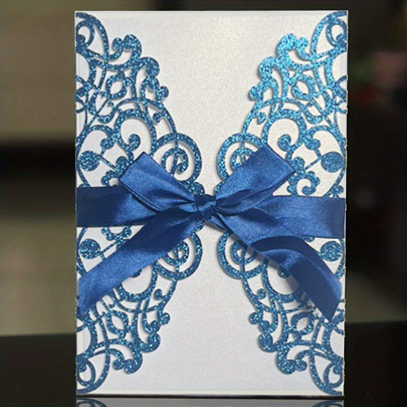 10pcs Laser Cut Invitation Cards for Weddings Birthdays Events Vintage Postcards