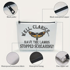 Clarice Lambs Stopped Makeup Bag Fan Gift Zipper Travel Bag