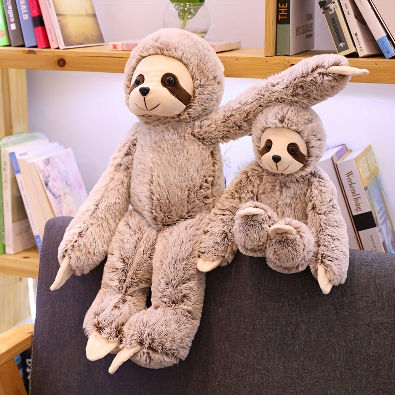 Small Sloth Plush Toy 19.6'' High Three Toe Sloth Hugging Stuffed Toy