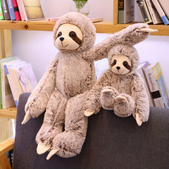 Small Sloth Plush Toy 19.6'' High Three Toe Sloth Hugging Stuffed Toy