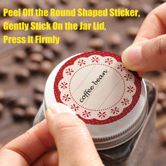 120pcs Canning Label Stickers Multicolored Self Adhesive Stickers For Jar Lids