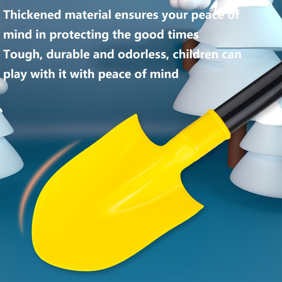Yellow Kids Beach & Snow Shovel Durable Thick Plastic Outdoor Toy