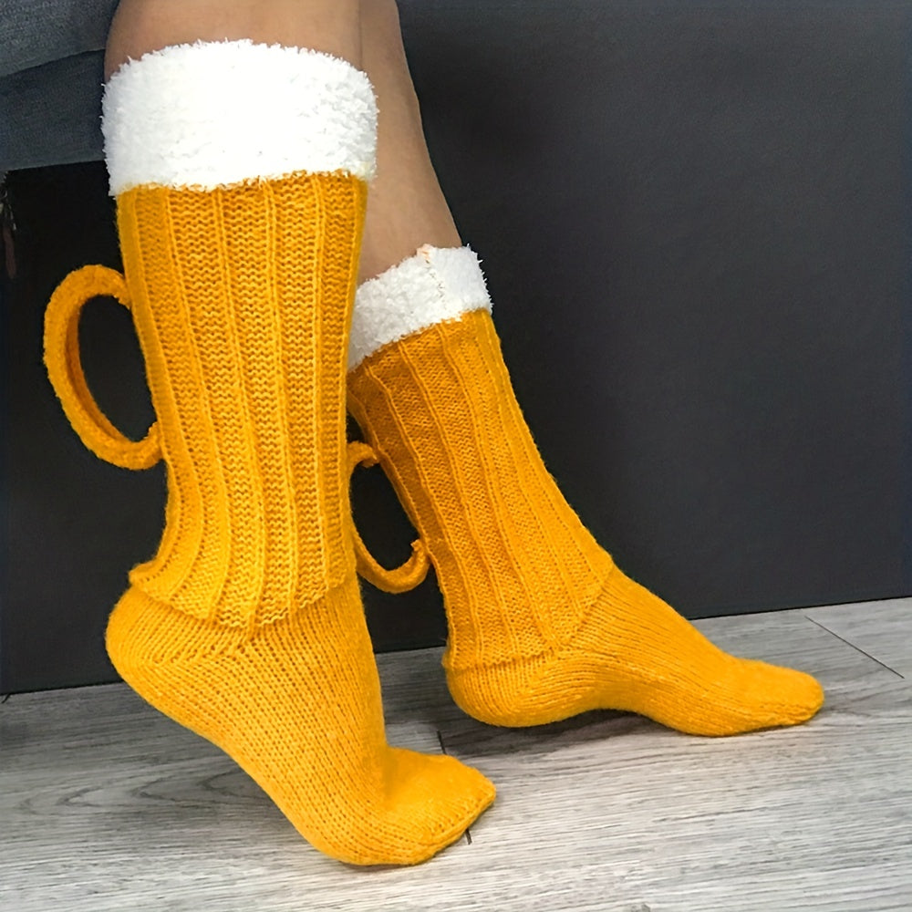 Knitted Plush Socks Warm & Cozy Women's Stockings