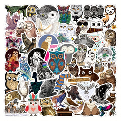 50pcs Owl Stickers Waterproof Material for Mobile Phone Luggage Notebook