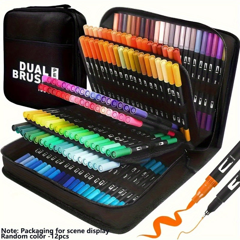 Dual Head Pen Bright Set for Painting Sketching - Ideal Christmas Gift
