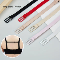 Adjustable Invisible Bra Shoulder Straps Non-slip Buckles for Braless Look