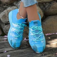 Women's Print Sock Sneakers Lightweight Running Shoes