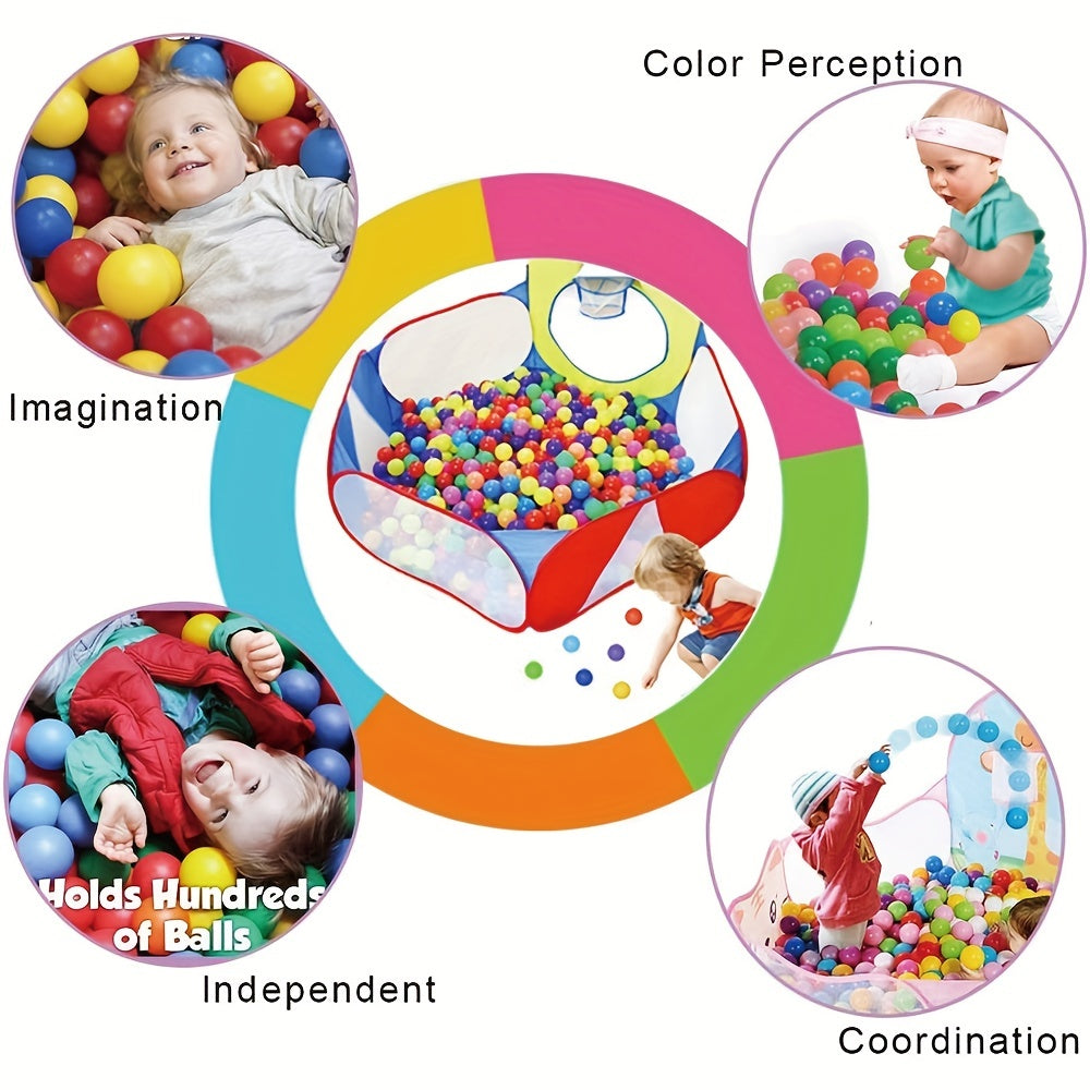 4 Ft Large Pop Up Ball Pit Tent for Toddlers with Zipper Storage Bag