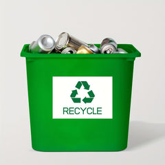 2pcs Garbage Classification Sign Stickers PVC Self-adhesive Recyclable Ide