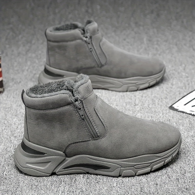 Men's Zipper Boots with Fleece Lining
