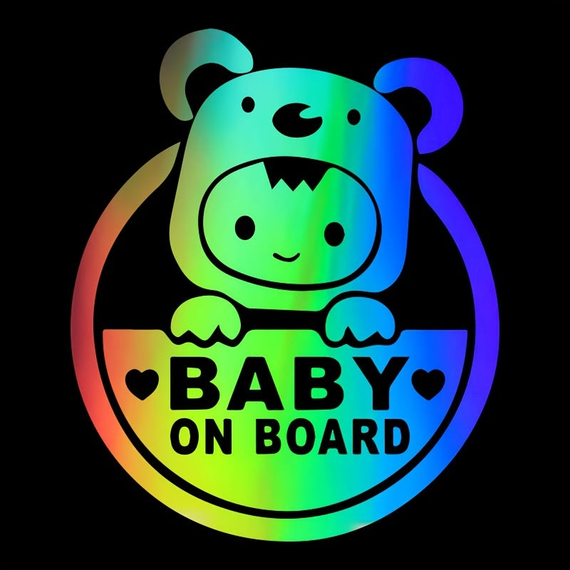 Baby On Board Sign Car Decal Sticker Hangover Carlos & Baby Footprint Heart