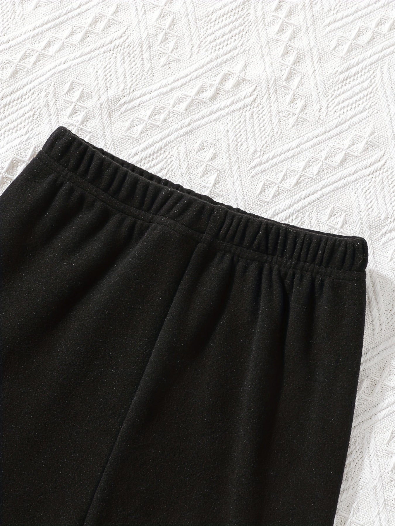 Girls Ribbed Cuffs Elastic Waist Jogger Pants for Spring Autumn