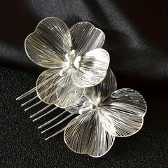 Vintage Floral Hair Comb Baroque Hair Side Comb for Wedding