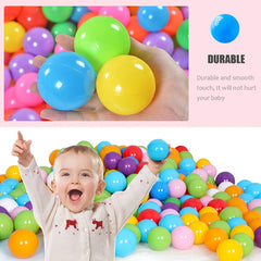 125pcs Rainbow Ocean Ball Playset 7 PE Material Non Toxic