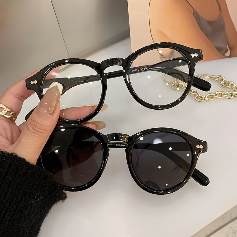 Vintage Round Sunglasses Women's Shades Eyeglasses Couple Eyewear