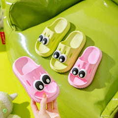 Boys Cartoon Open Toe Slippers Lightweight Comfort Non-slip Indoor Bathroom