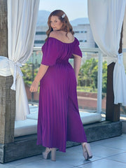  Off Shoulder Wide Leg Jumpsuit