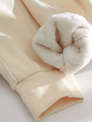 Women's Plus Size Fleece Lined Elastic Drawstring Joggers