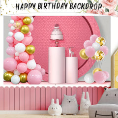 158pcs Pink Flower Birthday Party Supplies with Arch Garland Kit