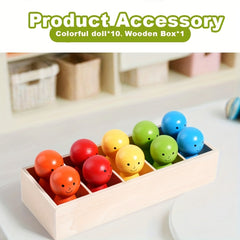 Wood Matching Memory Game - 12 Wooden Puppets Board Game