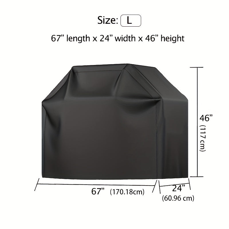 300D PU Coated BBQ Grill Cover Waterproof Weather Resistant Gas Grill Cover