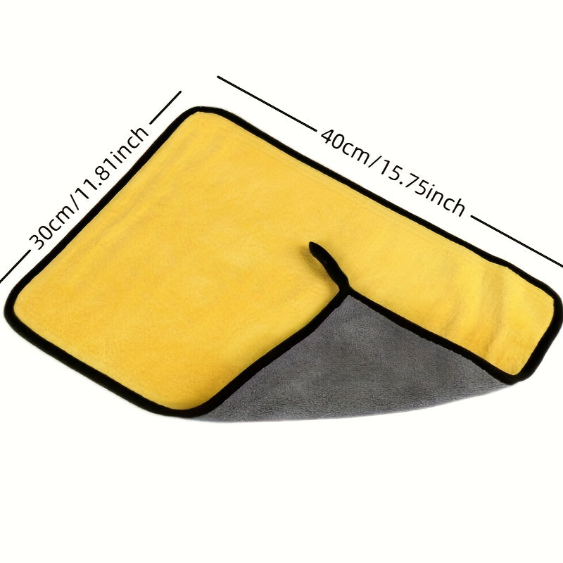 1PC Coral Fleece Microfiber Cleaning Towel Double-sided Car Wash Towel