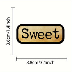 50pcs Retro English Phrases Waterproof Stickers for Water Bottle Laptop