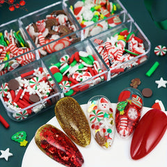 Christmas Polymer Clay Slices Epoxy Resin Fillers Holiday DIY Crafts Nail Art