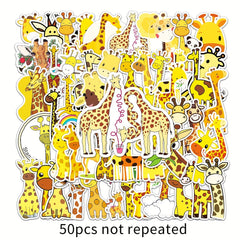 50 Giraffe Doodle Stickers Vinyl Decals Laptop Water Bottle Lu