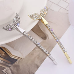 Fishtail Hair Clip Rhinestone Barrette Hairpin Accessories