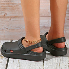 Women's Platform Clogs Slip On Soft Sole Pillow Slides