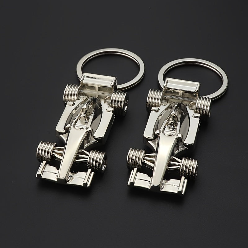 2pcs F1 Car Model Keychain Pendant for Car Keys Backpacks Wallets