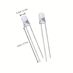 100pcs LED Diode F3 Bright 3MM Red Yellow Green LEDs Kit