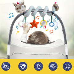 Colorful Spiral Plush Toy - Interactive Toy for 0-12 Months