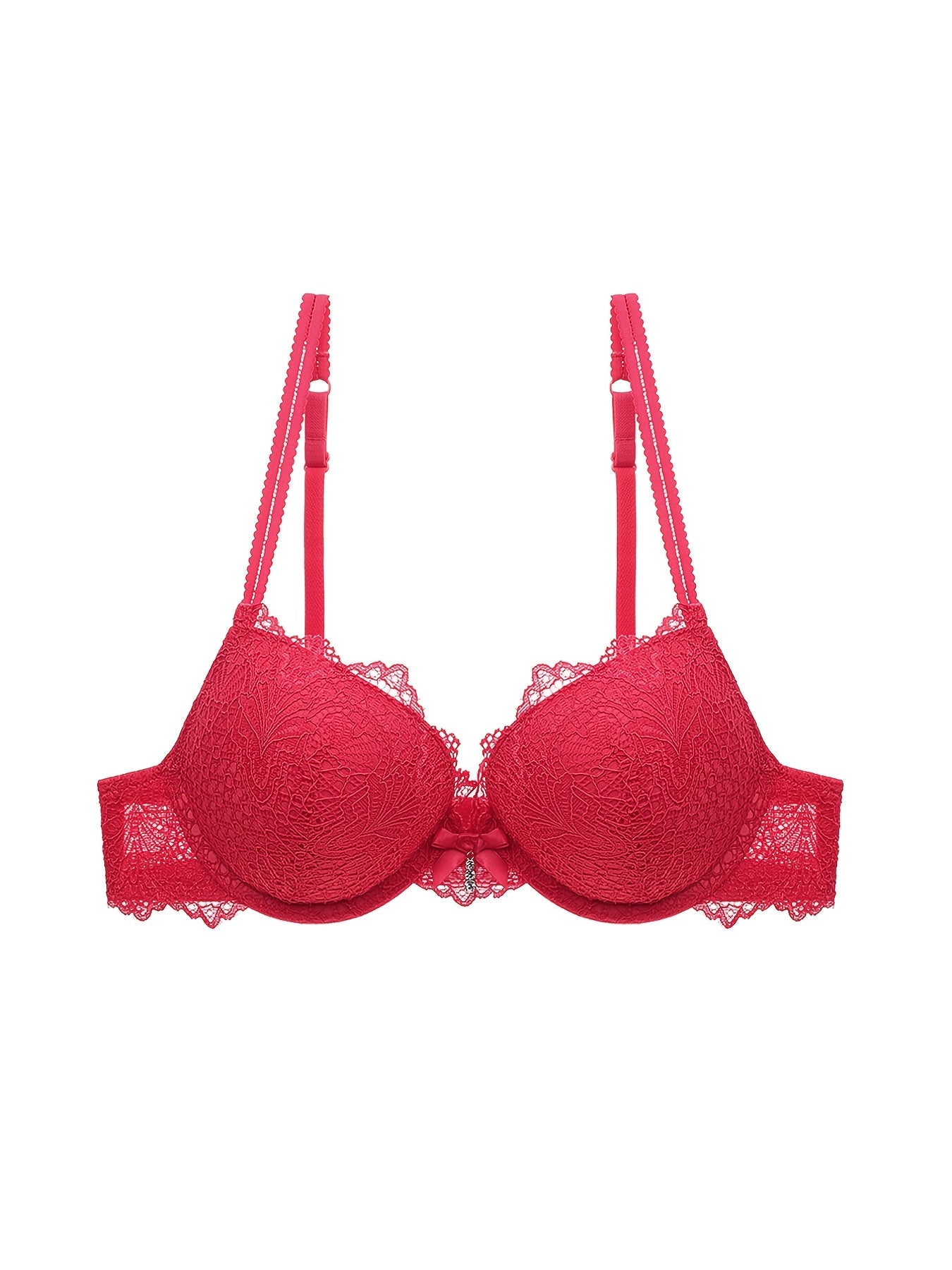 Flower Lace Bra Bow Push Up Lingerie
