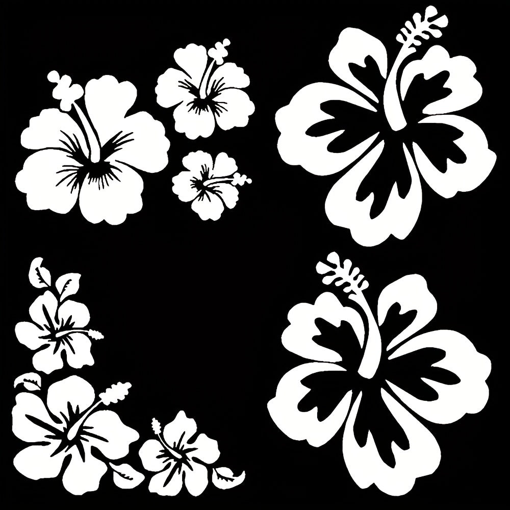 Waterproof Hibiscus Flower Decals for Cars, Trucks, Motorcycles