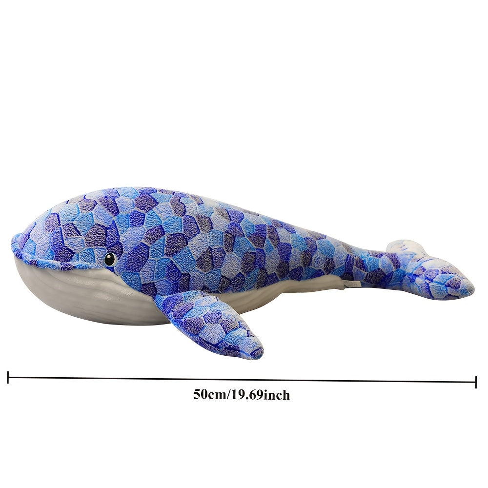 68in Whale Plush Toy Soft Stuffed Doll Children's Gift