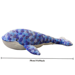 68in Whale Plush Toy Soft Stuffed Doll Children's Gift