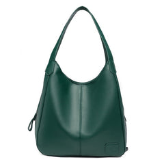 Stylish Faux Leather Tote Shoulder Bag with Zipper